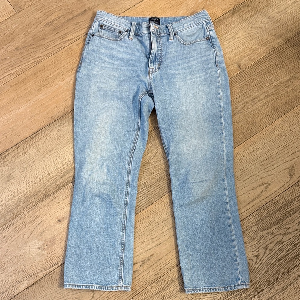 J. Crew Light mid rise flare crop Jeans size 27